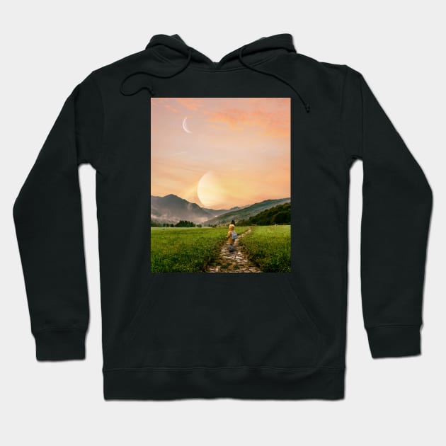 Saturn Sunset Hoodie by Aaron the Humble